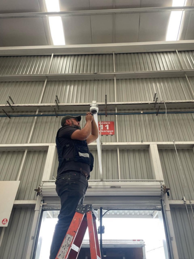 Innovati technician installing CCTV camera