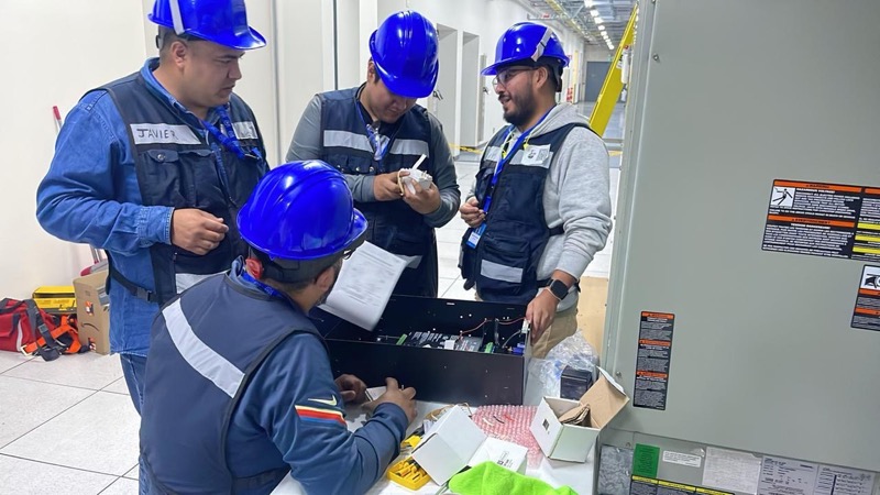 Innovati engineering team working on equipment