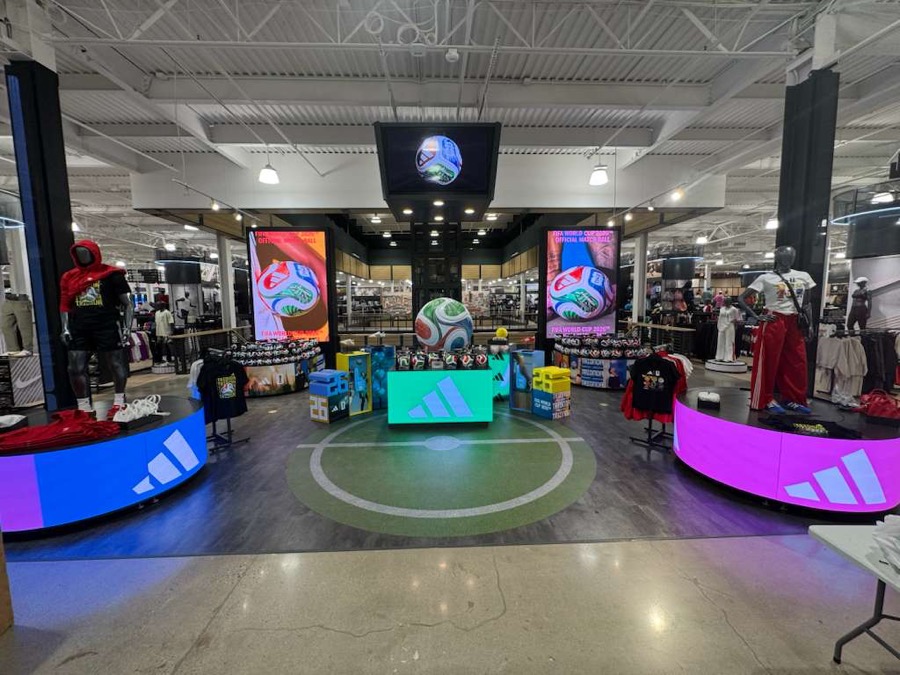 Innovati LED display installation at Adidas store