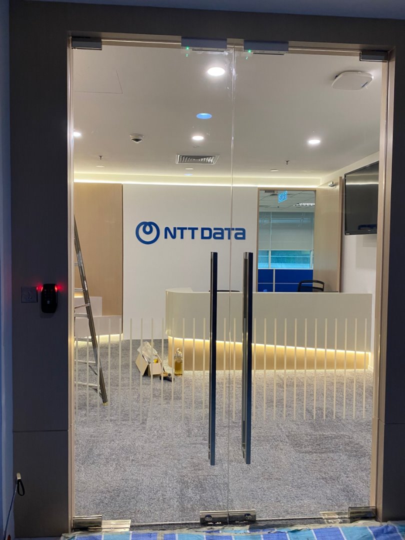 NTT Data office with security